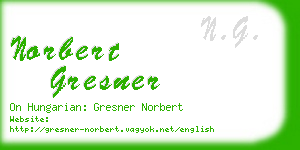 norbert gresner business card